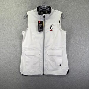 Cincinnati Bearcats Jacket Vest Womens Small White NCAA Basketball Under Armour